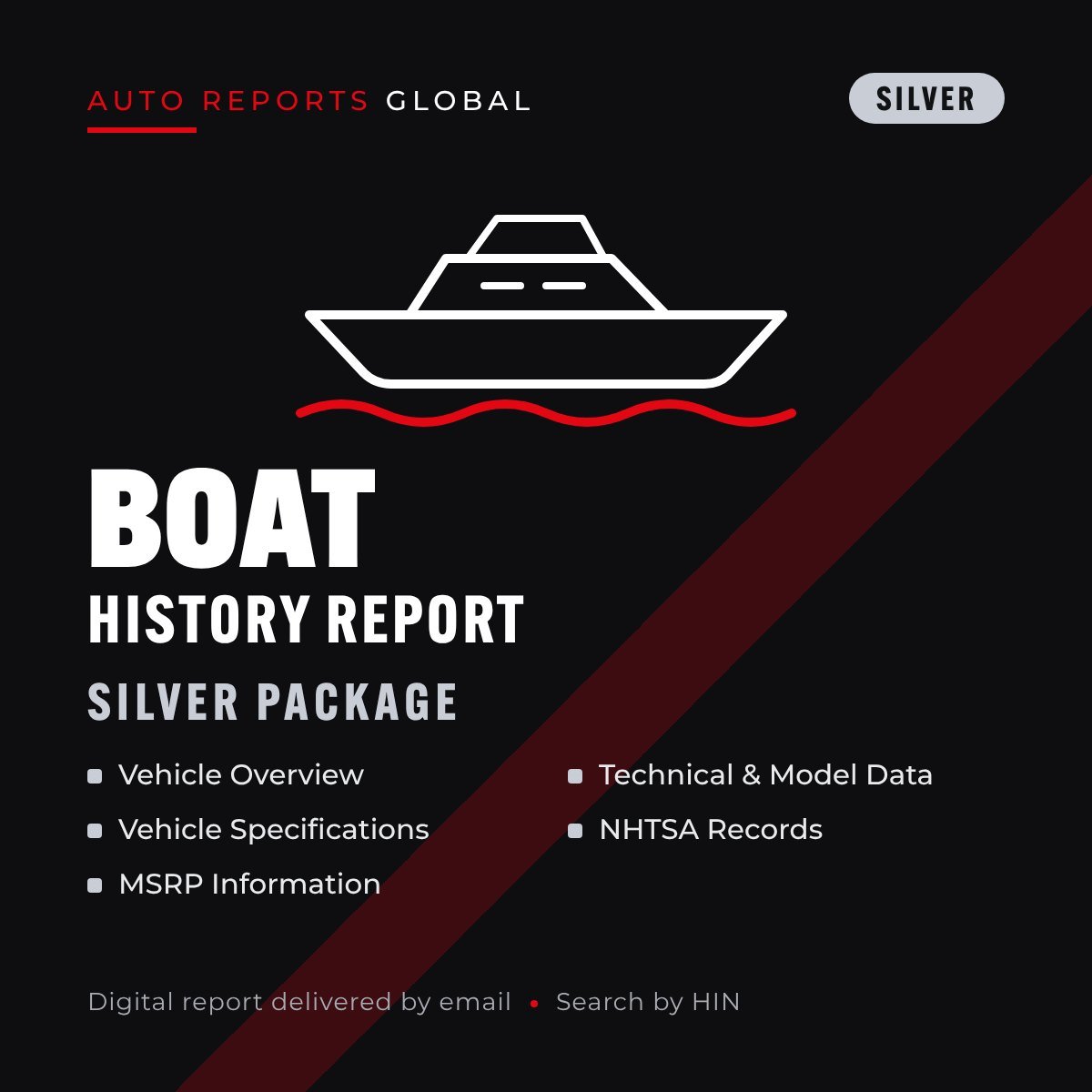 Boat history report, Silver package